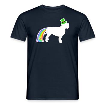 St. Patrick's Dog - Otterhound - Men's T-Shirt - navy - Front - AI Model Male 178 light (178cm)