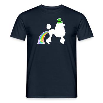 St. Patrick’s Dog - Caniche - T-shirt homme - marine - Devant - AI Model Male 178 light (178cm)