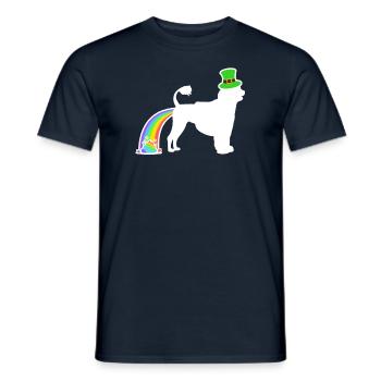 Chien de Saint-Patrick - Eau portugaise - T-shirt homme - marine - Devant - AI Model Male 178 light (178cm)