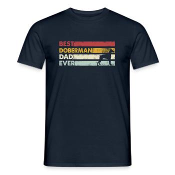 Bester Vater Aller Zeiten - Dobermann - Männer T-Shirt - Navy - Vorne - AI Model Male 178 light (178cm)