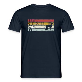 Best Father Ever - Deerhound - Men's T-Shirt - navy - Front - AI Model Male 178 light (178cm)