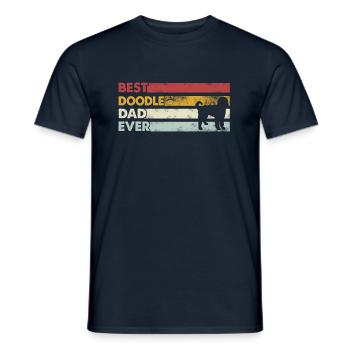 Best Dad Ever - Doodle - Men's T-Shirt - navy - Front - AI Model Male 178 light (178cm)