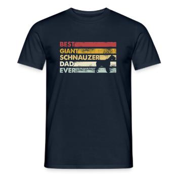 Best Father Ever - Giant Schnauzer - Men's T-Shirt - navy - Front - AI Model Male 178 light (178cm)
