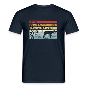 Best Father - German Shorthair - Men's T-Shirt - navy - Front - AI Model Male 178 light (178cm)