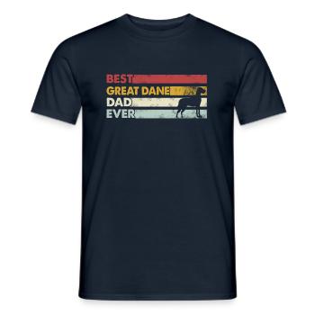 Best Father Ever - Great Dane - Men's T-Shirt - navy - Front - AI Model Male 178 light (178cm)