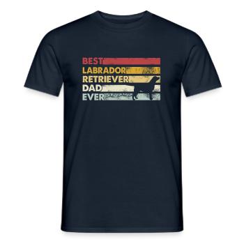 Bester Vater Aller Zeiten - Labrador Retriever - Männer T-Shirt - Navy - Vorne - AI Model Male 178 light (178cm)