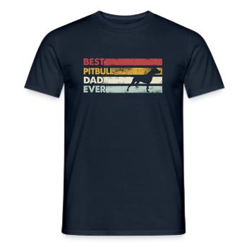 Bester Vater Aller Zeiten - Pitbull - Männer T-Shirt - Navy - Vorne - AI Model Male 178 light (178cm)