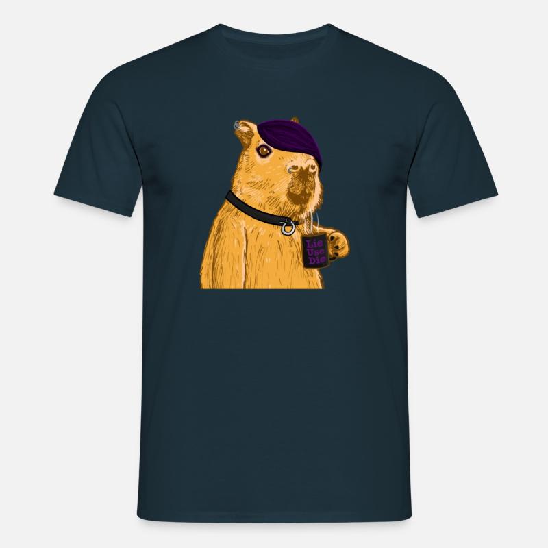 Emo Capybara - Men's T-Shirt - navy
