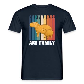 Capybaras sind Familie - Männer T-Shirt - Navy - Vorne - AI Model Male 178 light (178cm)
