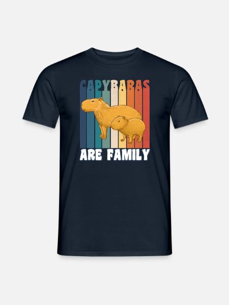 Capybaras sind Familie - Männer T-Shirt - Navy