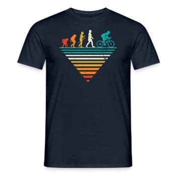 Evolution humaine - Vintage - T-shirt homme - marine - Devant - AI Model Male 178 light (178cm)
