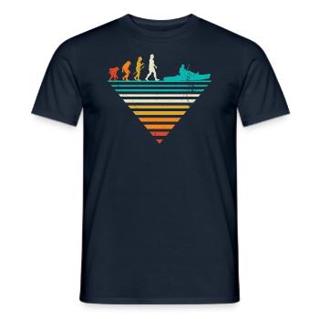 Human Evolution - Vintage Boating - Men's T-Shirt - navy - Front - AI Model Male 178 light (178cm)