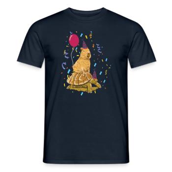 Anniversaire de Capybara - T-shirt homme - marine - Devant - AI Model Male 178 light (178cm)