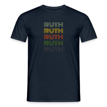 70s Retro Nom Vintage Personnalisé Ruth - T-shirt homme - marine - Devant - AI Model Male 178 light (178cm)