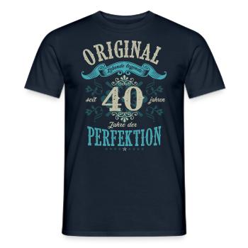lebende legende seit 40 jahren, geschenk zum 40 - Männer T-Shirt - Navy - Vorne - AI Model Male 178 light (178cm)