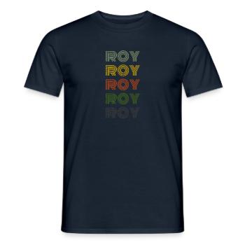 70s Retro Name Vintage Personalized Roy - Men's T-Shirt - navy - Front - AI Model Male 178 light (178cm)