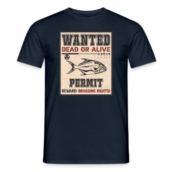 Gesucht Fisch - Fischen Erlauben - Männer T-Shirt - Navy - Vorne - AI Model Male 178 light (178cm)