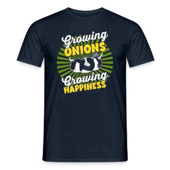 Wachsende Ernte - Farmer Harvest Onion - Männer T-Shirt - Navy - Vorne - AI Model Male 178 light (178cm)