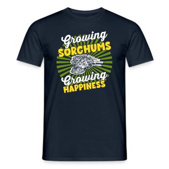Crop Growth - Farmer Harvest Sorghum - Men's T-Shirt - navy - Front - AI Model Male 178 light (178cm)