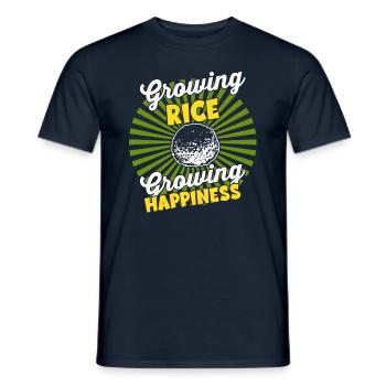 Wachsende Ernte - Farmer Harvest Rice - Männer T-Shirt - Navy - Vorne - AI Model Male 178 light (178cm)