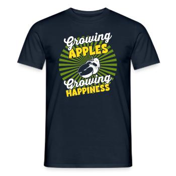Growth of Crop - Farmer Harvest Apple - Men's T-Shirt - navy - Front - AI Model Male 178 light (178cm)