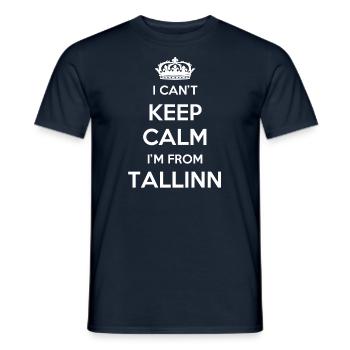 Ich Kann Nicht Ruhig Bleiben, Ich Bin Von Tallinn - Männer T-Shirt - Navy - Vorne - AI Model Male 178 light (178cm)