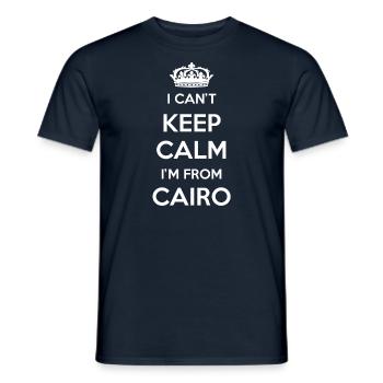 Je ne peux pas rester calme, je viens du Caire - T-shirt homme - marine - Devant - AI Model Male 178 light (178cm)