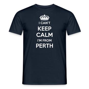 Ich Kann Nicht Ruhig Bleiben, Ich Komme Aus Perth - Männer T-Shirt - Navy - Vorne - AI Model Male 178 light (178cm)