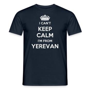 I can't stay calm, I'm from Yerevan - Men's T-Shirt - navy - Front - AI Model Male 178 light (178cm)