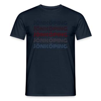 Vintage Sweden Town - Retro Jönköping - T-shirt homme - marine - Devant - AI Model Male 178 light (178cm)