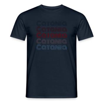Vintage Italy City - Retro Catane - T-shirt homme - marine - Devant - AI Model Male 178 light (178cm)