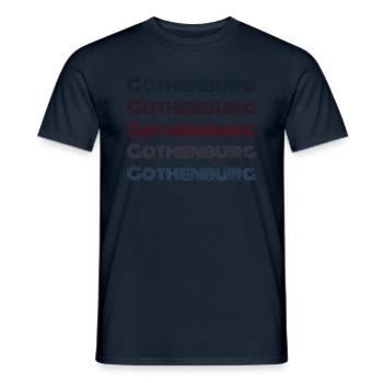 Vintage Sweden City - Rétro Göteborg - T-shirt homme - marine - Devant - AI Model Male 178 light (178cm)