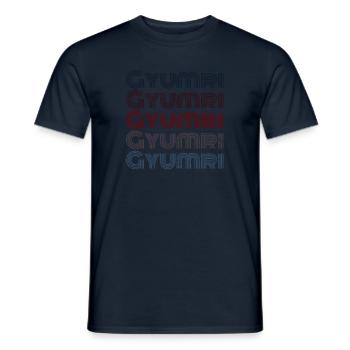 Vintage Armenia City - Retro Gyumri - T-shirt homme - marine - Devant - AI Model Male 178 light (178cm)