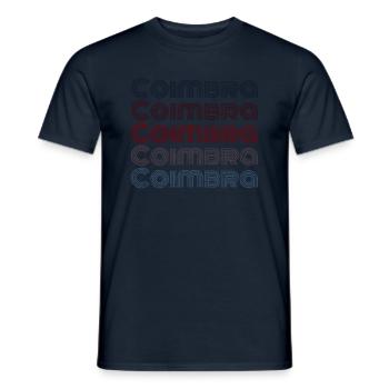 Vintage Portugal City - Retro Coimbra - Men's T-Shirt - navy - Front - AI Model Male 178 light (178cm)