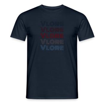 Vintage Albania Town - Retro Vlore - T-shirt homme - marine - Devant - AI Model Male 178 light (178cm)