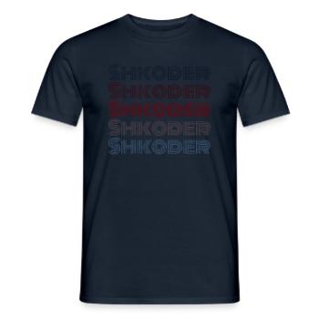 Vintage Albania Town - Retro Shkoder - T-shirt homme - marine - Devant - AI Model Male 178 light (178cm)