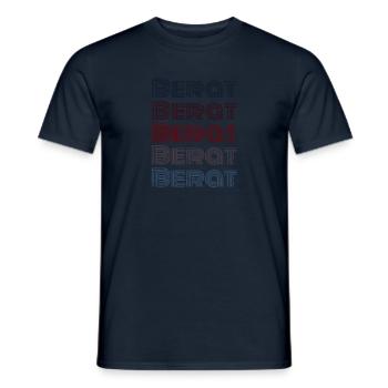 Vintage Albania Town - Retro Berat - T-shirt homme - marine - Devant - AI Model Male 178 light (178cm)