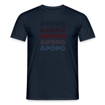 Vintage El Salvador City - Retro Apopa - Men's T-Shirt - navy - Front - AI Model Male 178 light (178cm)