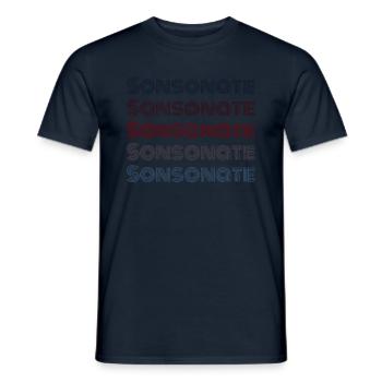 Vintage El Salvador City - Retro Sonsonate - Men's T-Shirt - navy - Front - AI Model Male 178 light (178cm)