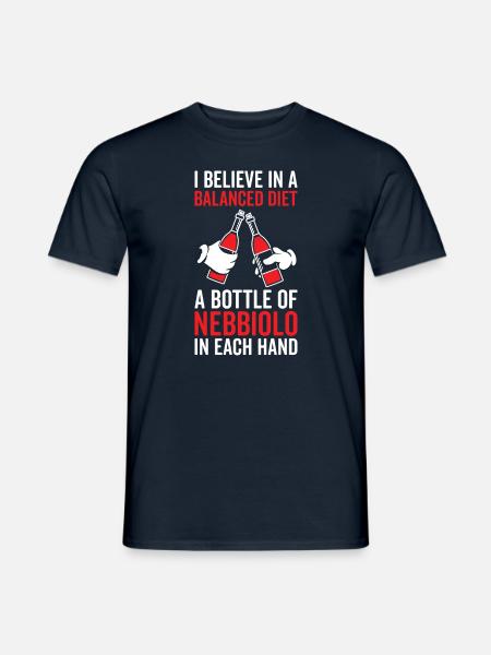 Balanced Diet Bottle Nebbiolo Lover - Men's T-Shirt - navy