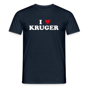 Heart National Park Afrique du Sud - J’adore Kruger - T-shirt homme - marine - Devant - AI Model Male 178 light (178cm)