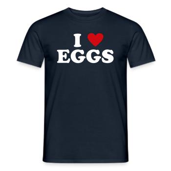 Heart Farmer - J’aime l’œuf - T-shirt homme - marine - Devant - AI Model Male 178 light (178cm)