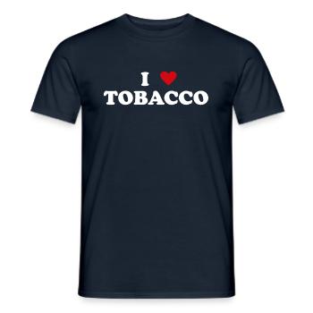 Heart Farmer - I Love Tobacco - Men's T-Shirt - navy - Front - AI Model Male 178 light (178cm)