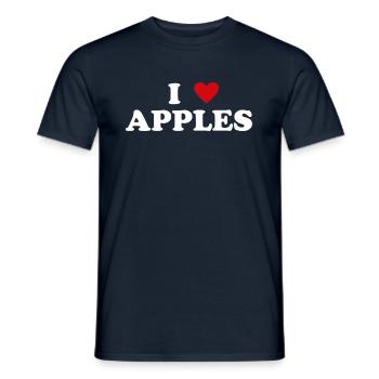 Heart Farmer - I Love Apple - Men's T-Shirt - navy - Front - AI Model Male 178 light (178cm)