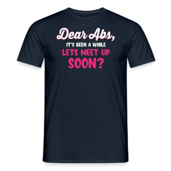 Dear belly - Men's T-Shirt - navy - Front - AI Model Male 178 light (178cm)
