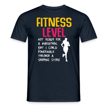 Einkaufsgeschäft Marathon - Frauen Fitnessstudio - Männer T-Shirt - Navy - Vorne - AI Model Male 178 light (178cm)