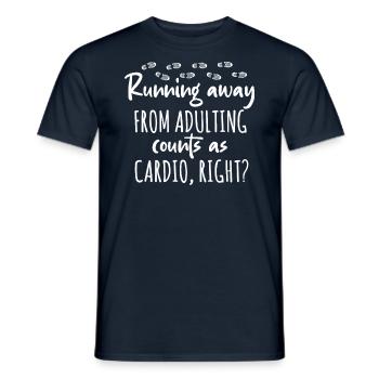 Cardio Running - Fitness Women Fitnessstudio - Männer T-Shirt - Navy - Vorne - AI Model Male 178 light (178cm)