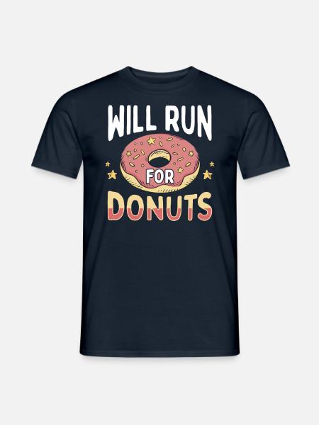 Wird Für Donuts Kandid - Männer T-Shirt - Navy