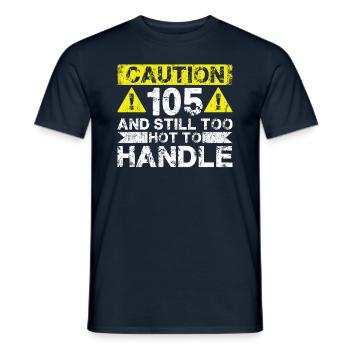 105 Too Hot to Act - 105e anniversaire - T-shirt homme - marine - Devant - AI Model Male 178 light (178cm)