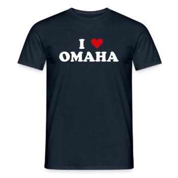 Herz USA Stadt - Ich Liebe Omaha - Männer T-Shirt - Navy - Vorne - AI Model Male 178 light (178cm)